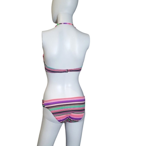 Victoria's Secret Pink Stripe Bikini Swimsuit Women's Size S - Picture 6 of 16